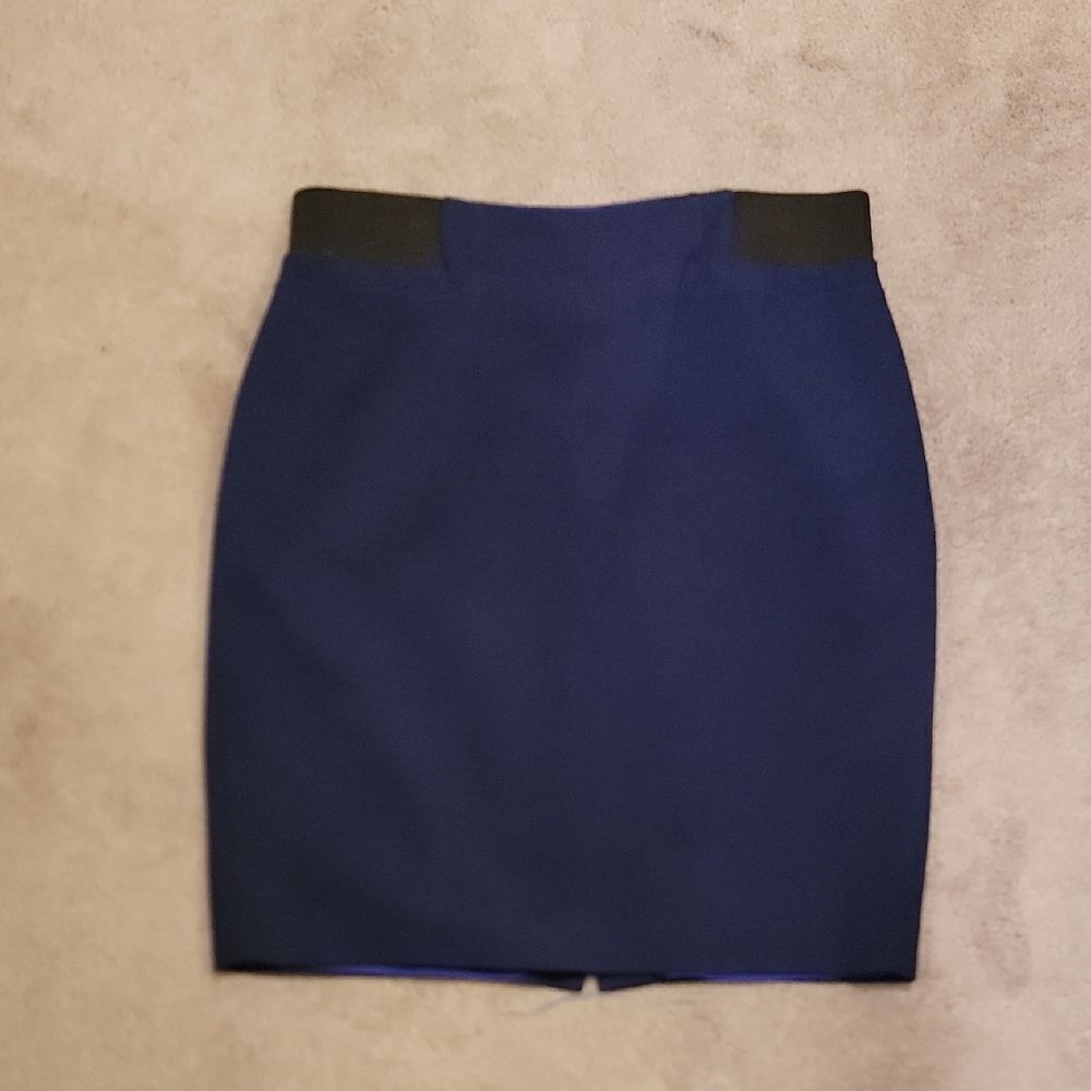 Elie Tahari Black and Blue Pencil Skirt Sz 8